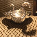Art deco silver metal dish or bowl