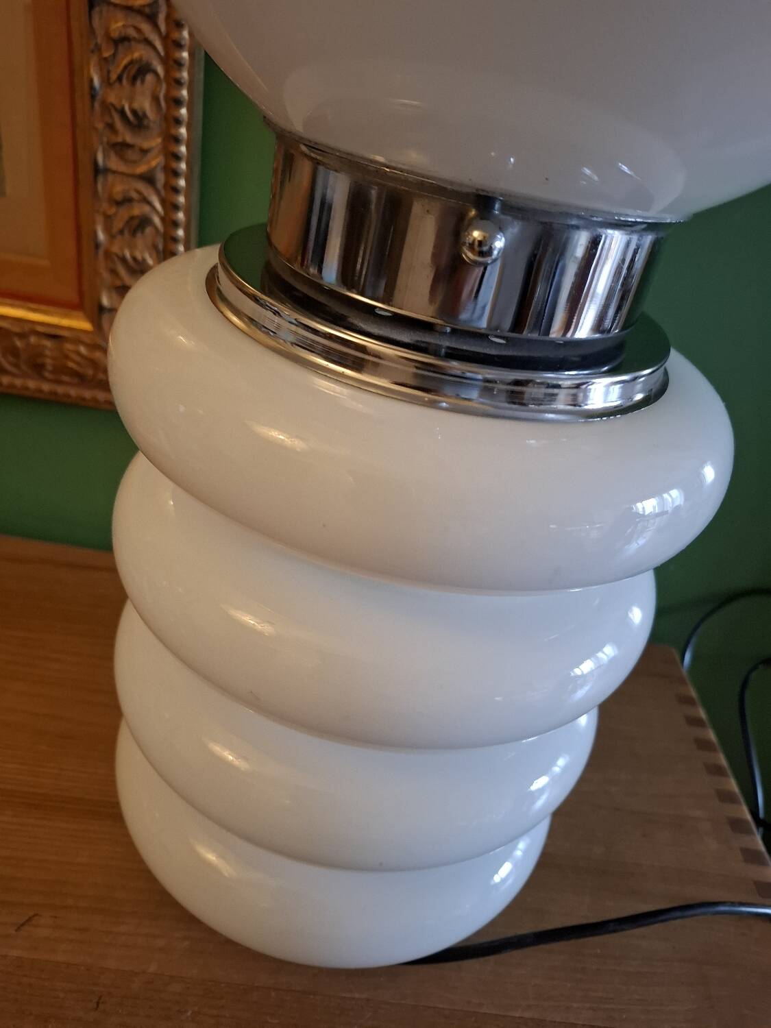 Opaline lamp in Murano glass, Mazzega, Carlos Nason