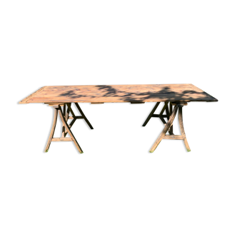 Vintage trestle table