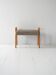 Repose-pieds scandinave vintage en chêne avec revêtement gris