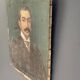 Huile sur toile par L Pacaud portrait homme a moustache 1900 XXeme