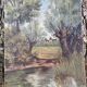 Huile sur toile «étang baron»