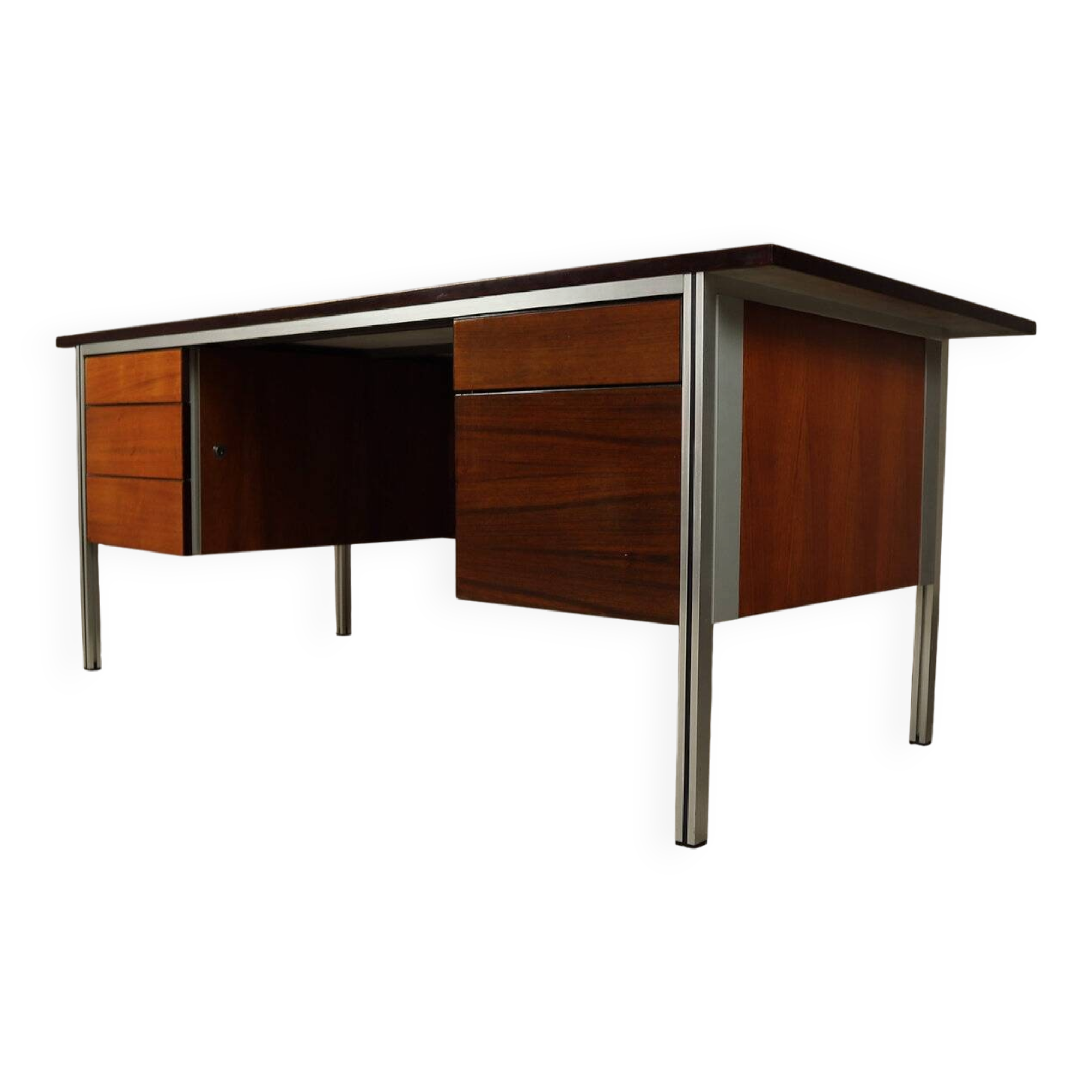Executive desk by ORA Acciaio, produced in Italy during the 1970s.