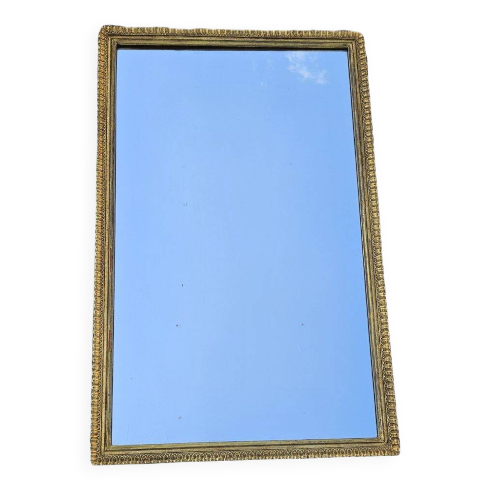 Large Antique Gilded Mirror Height 105 cm