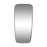 Miroir vintage avec cadre en laiton doré