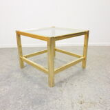 Vintage brass Hollywood Regency sidetable Belgochrom