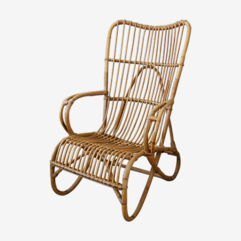 Vintage rattan armchair