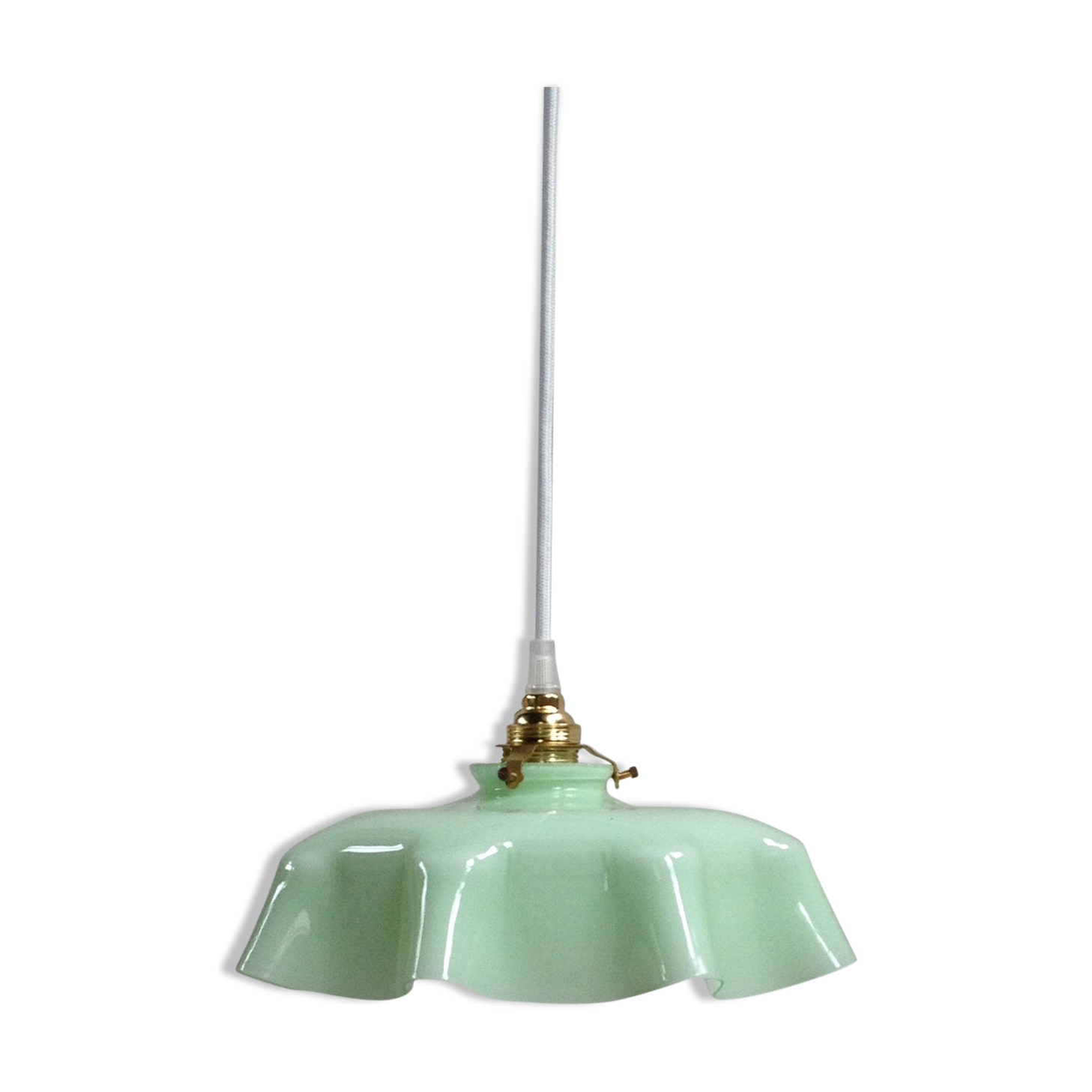 Mint green opaline hanging