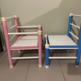 Set of 2 small vintage children's chairs