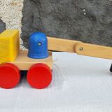 Wooden articulated truck toy