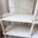 Bibliothèque, étagère XL Napoléon en bois patiné blanc