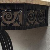 Wrought iron art deco console