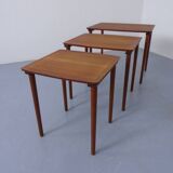 Danish Teak Nesting Tables from Møbelintarsia, 1960s, Set of 3