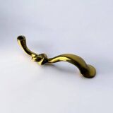 Knot candlestick in bronze, brutalist design, Italy, 1970