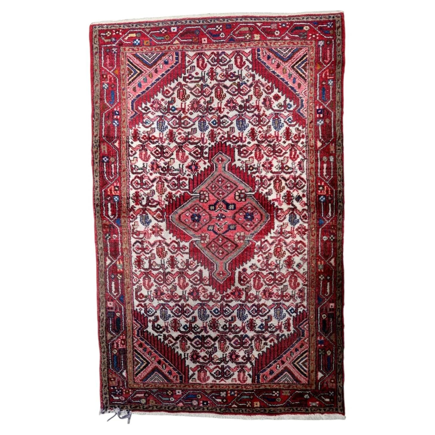 Antique Persian Hamadan rug 104cm x 171cm 1920s