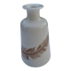 Vintage Soliflore in White Opaline with Feather Motif — Blown Glass (Pon)