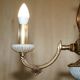 Reccagni chandelier in bronze and frosted glass.
