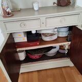 Gray painted mahogany sideboard