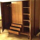 Vintage Scandinavian teak wardrobe from the 60s and 70s