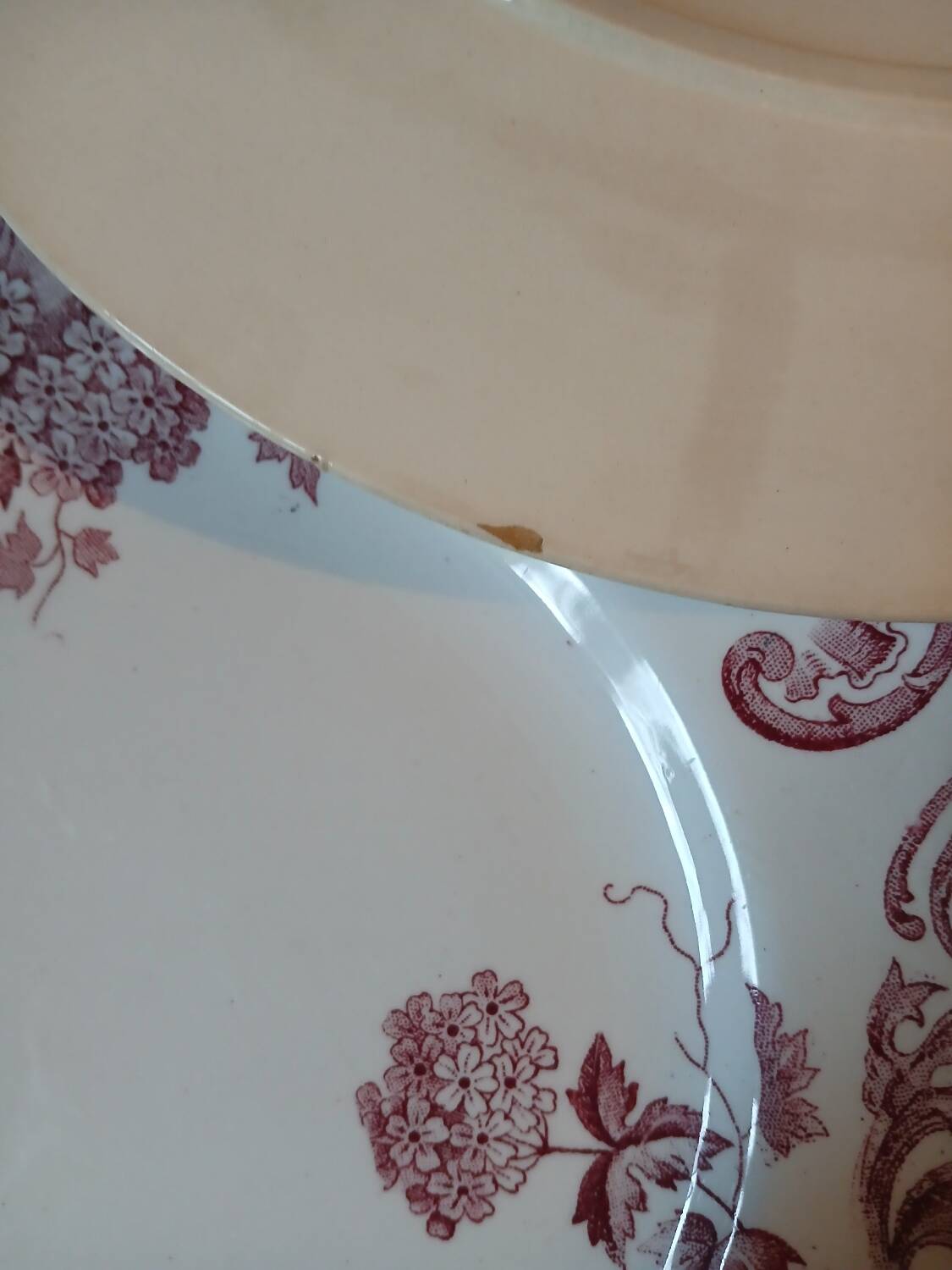 8 antique ironstone dinner plates