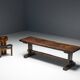 Robust Travail Populaire Farm Table, France, 19th Century