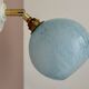 Vintage glass globe wall light in blue from Clichy.