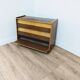 Vintage Scandinavian wooden shoe cabinet