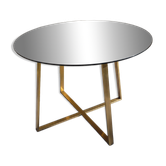 Smoked glass bronze dining table