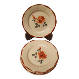 Set of six Digoin Sarreguemine dinner plates