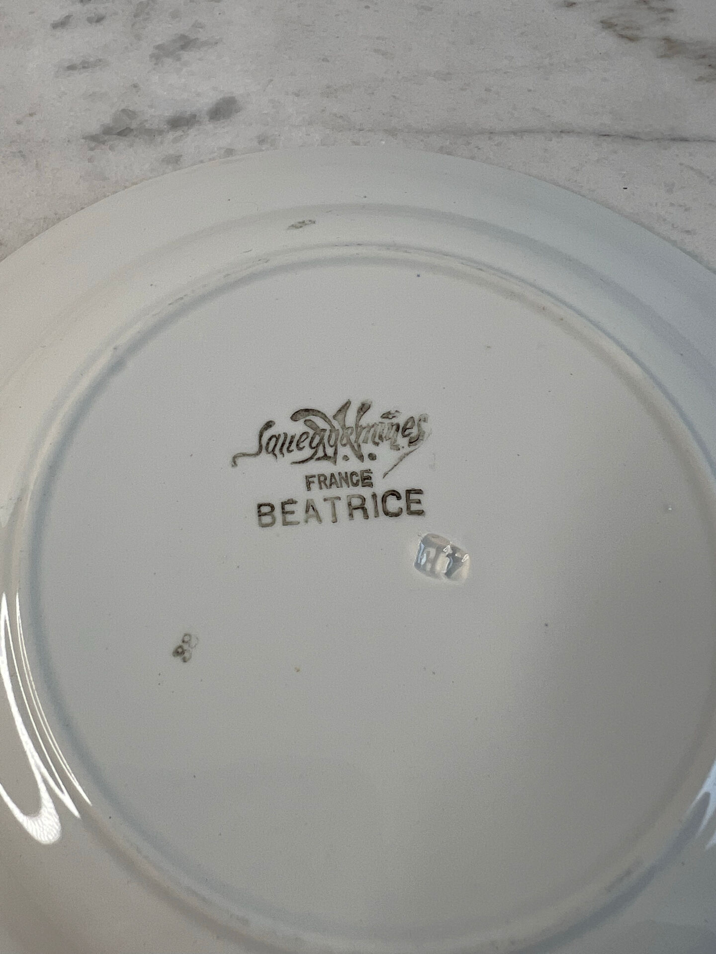 Assiette plate Sarreguemines collection Béatrice
