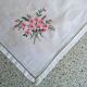 Nappe 145 x 245 brodée fleurs et 12 serviettes