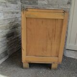 Pair of rustic oak bedside tables, from the 80s