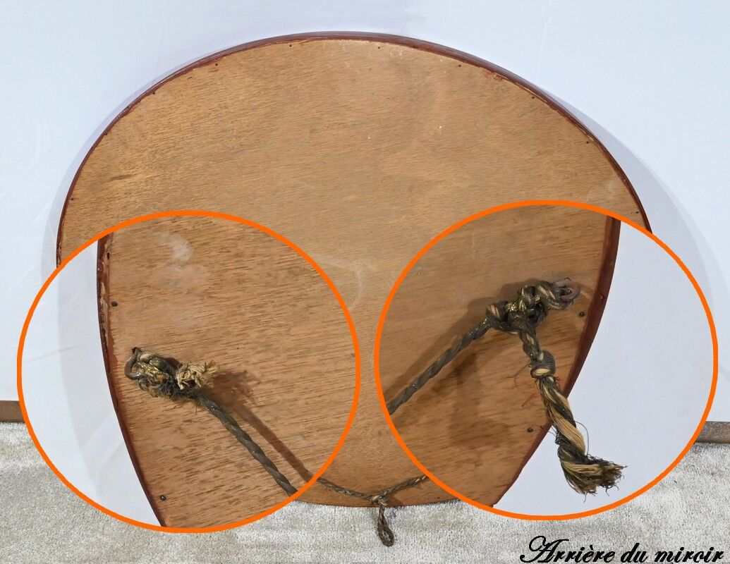 Oval mirror in gilded wood – early twentieth century