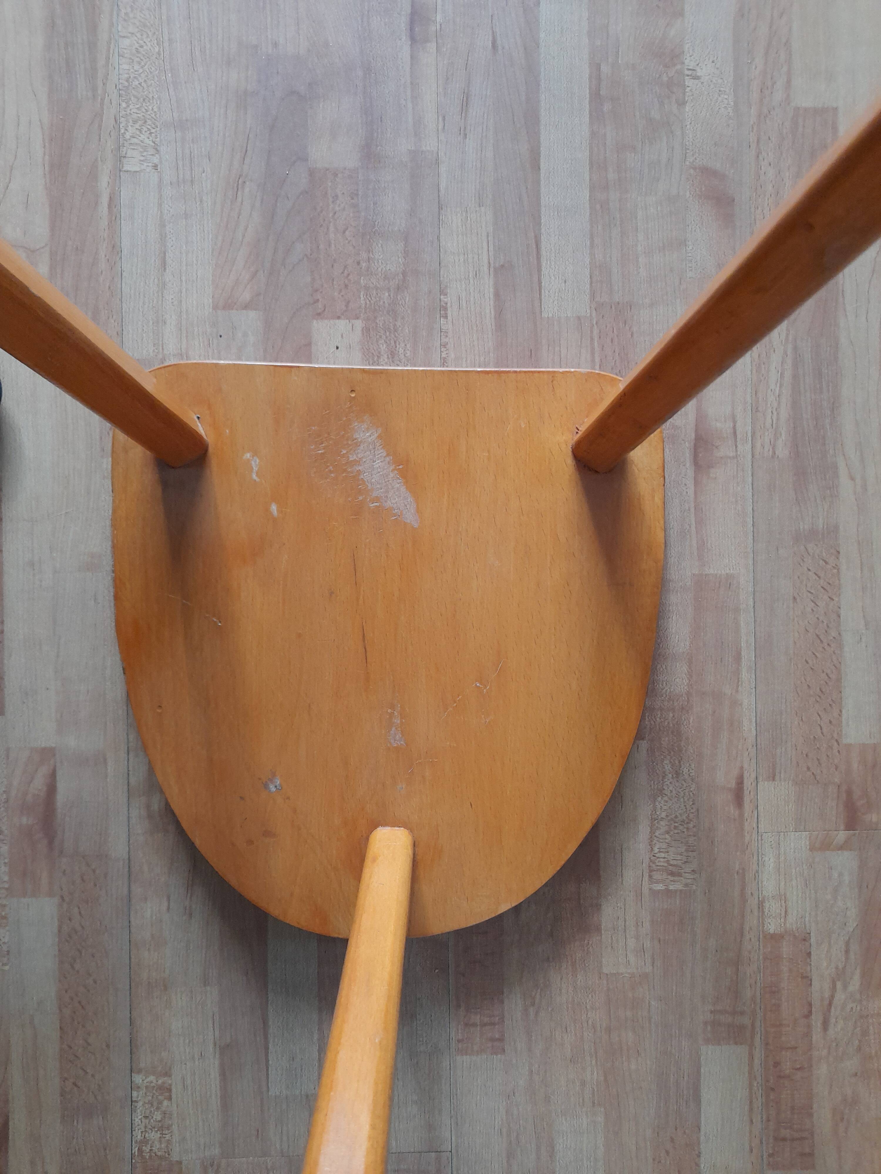 Vintage wooden tripod stool