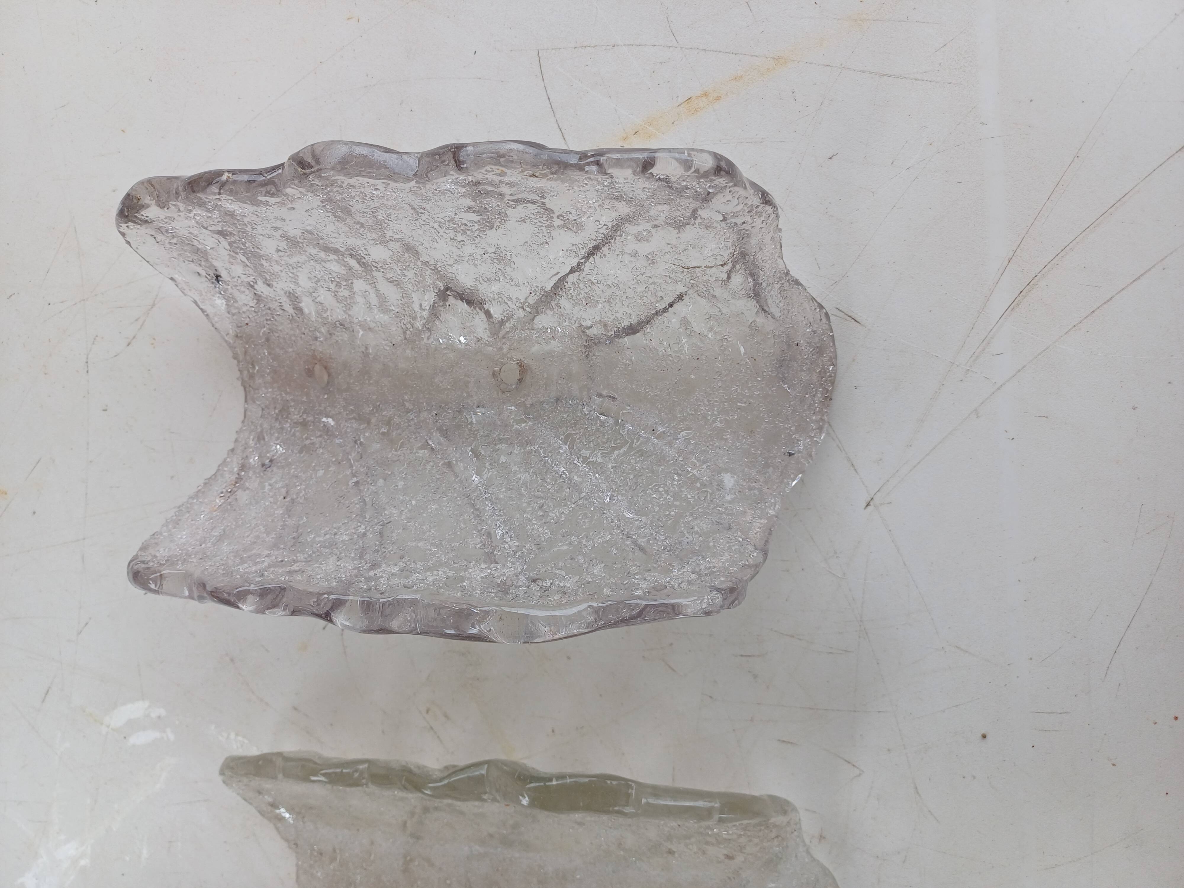 Set of 3 Murano glass "Tiles" wall lights