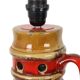 Large Red and Yellow Ceramic Lamp Base, Kil, Scandinavia, 51 cm