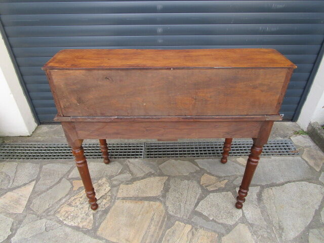 Old wooden stepped desk
