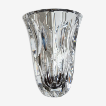 Vase art déco Saint Louis en cristal taillé