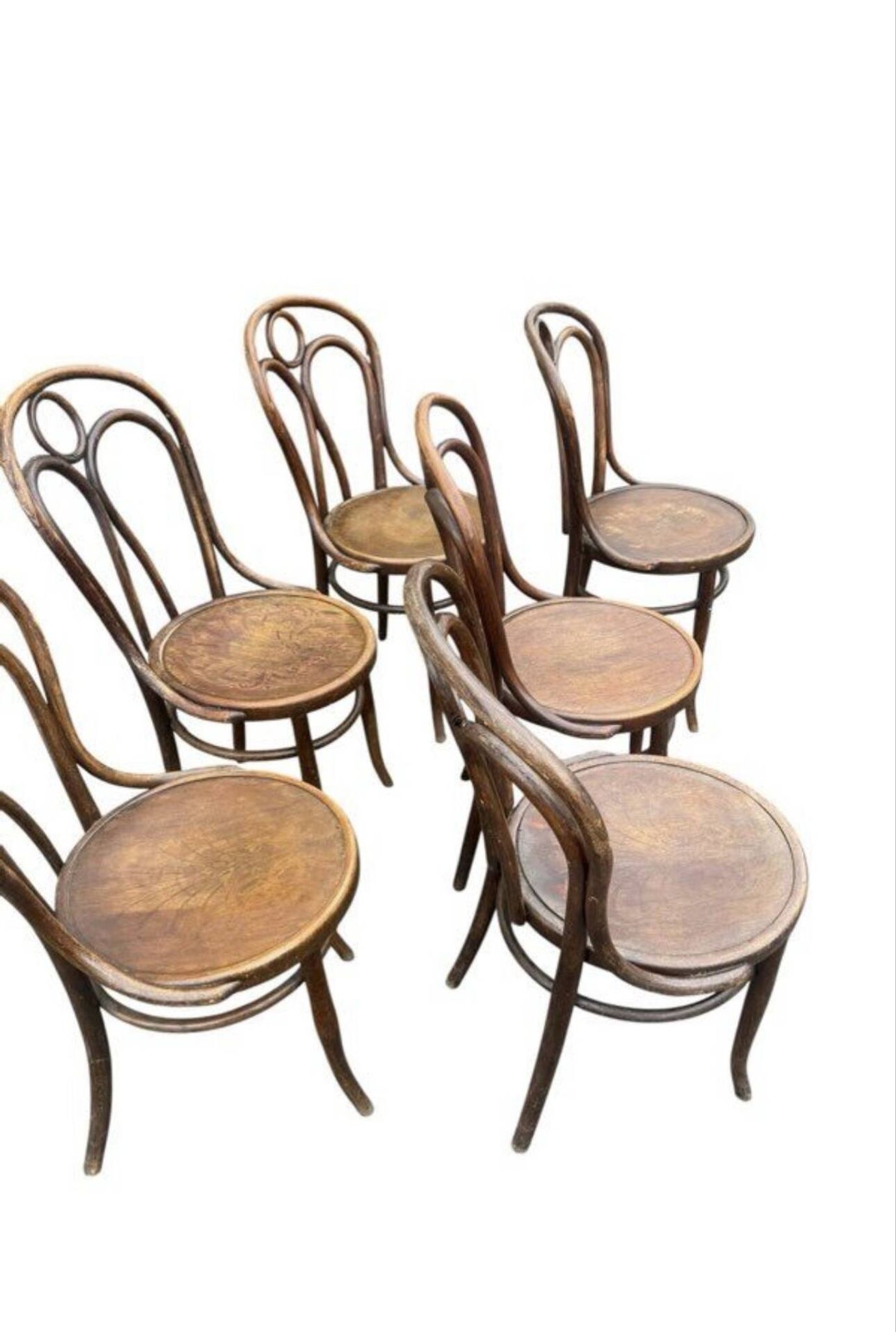 6 chaises Hofmann Bielitz (Modèle N°18, période 1900-1915)