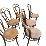 6 chaises Hofmann Bielitz (Modèle N°18, période 1900-1915)