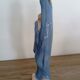 Virgin statue Faience Desvres Fourmaintraux H 28 cm