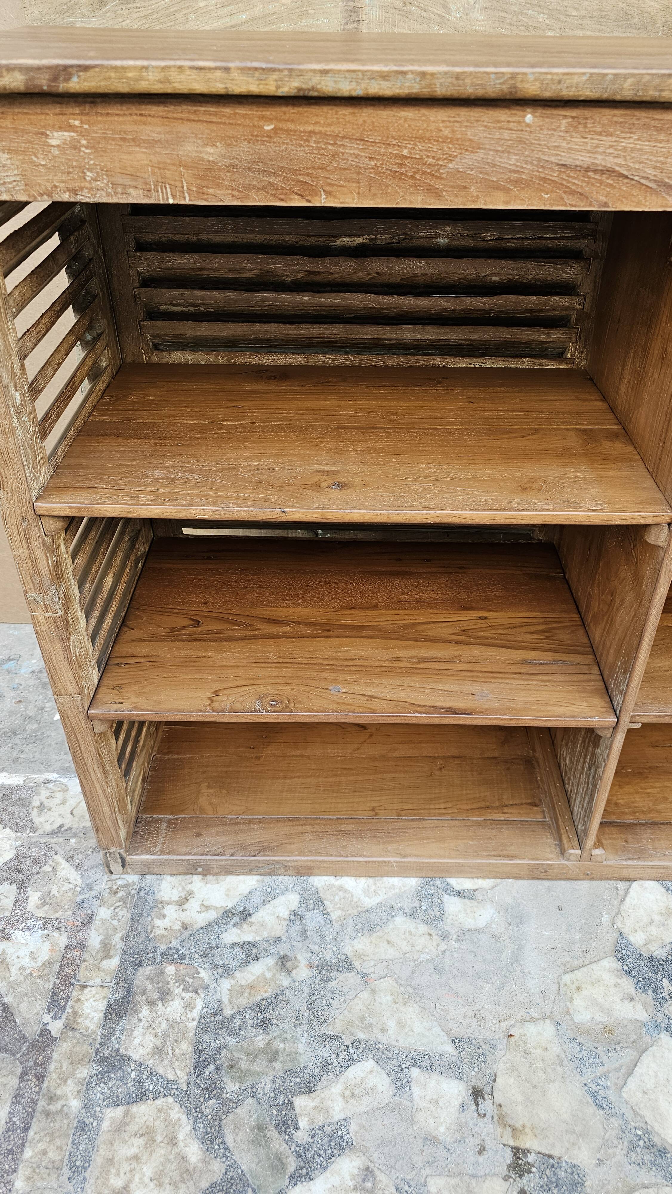 Old teak shop counter from Burma.