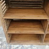Ancien comptoir de boutiquier en teck birman