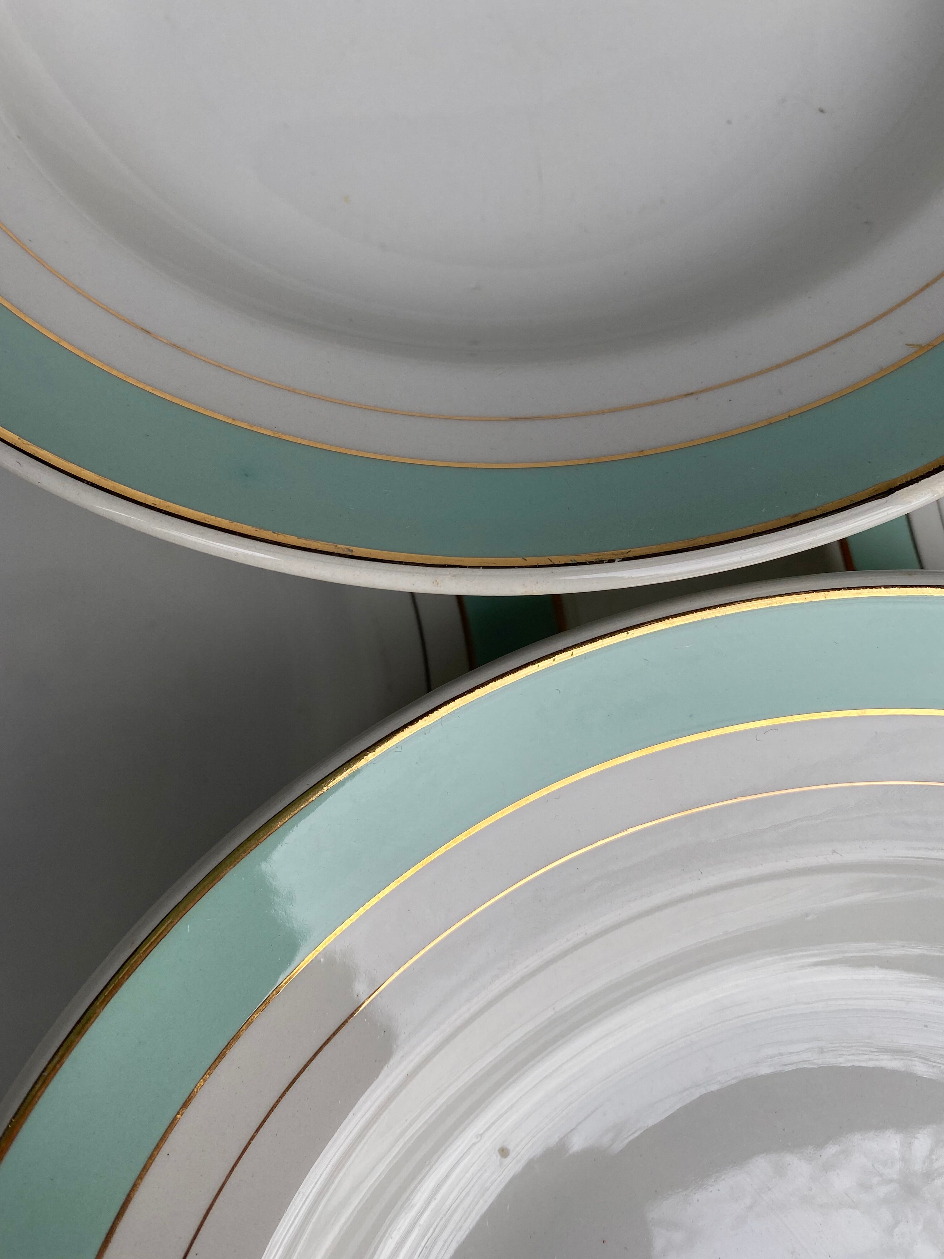 Hollow plates Regency half porcelain of Luneville
