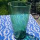 Green glass vase