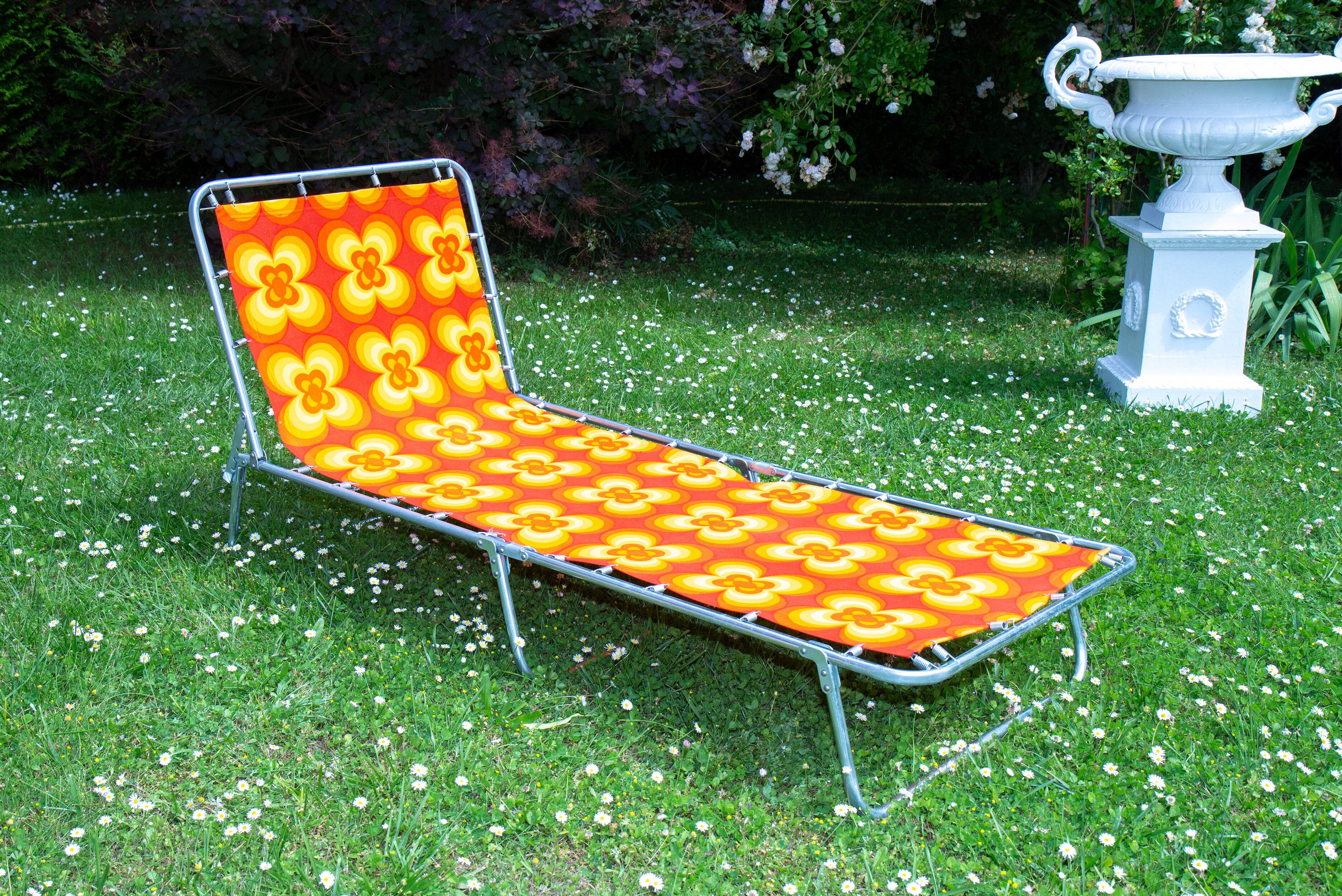 70's Flower Power Deckchair