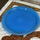 Plateau en opaline bleu et or 19ème