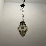 Suspension en Fer Forgé et Verre de Murano
