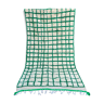 Berber azilal checkered carpet, inverted tiles fir green and white