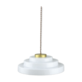Mid-century cascade brass and plexiglass pendant lamp